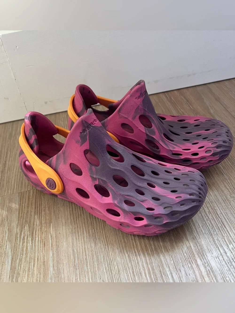 Merrell Hydro Moc Water Clog Sandals Pink Purple Marble Kids 1 shoes girls